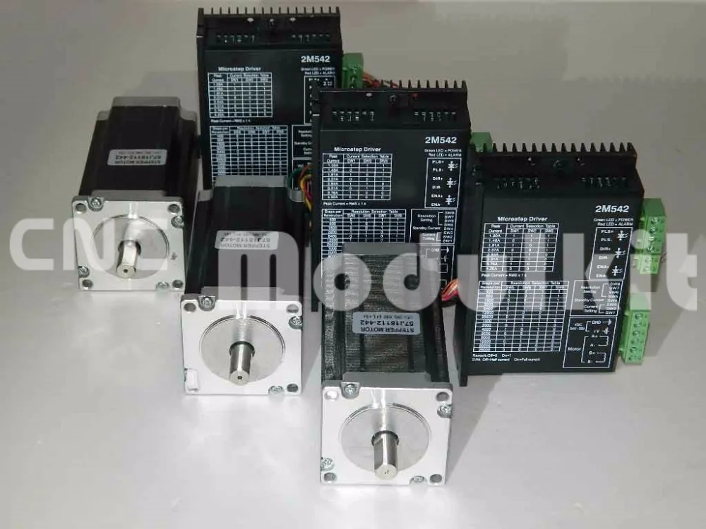 

CNC Machinery Motorization Controller 3 KITS 23HS2430 Body Length 112mm 2.8Nm NEMA 23 Step Motor & 2M542 Driver By CNC Modulkit