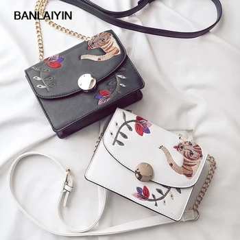 

Women Pack Nice Pop New Embroidery Floral Pattern Lady Small Square Ladies Shoulder Diagonal Cross Package