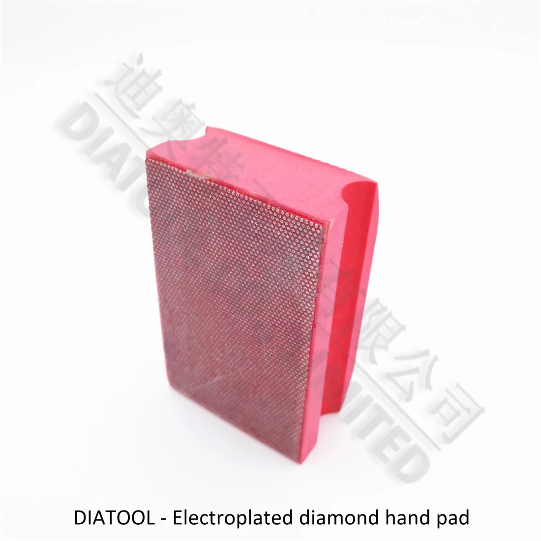 DIATOOL 2pcs Dotted electroplated diamond hand polishing pad 90X55MM #200 Hard Foam-backed Hand pad