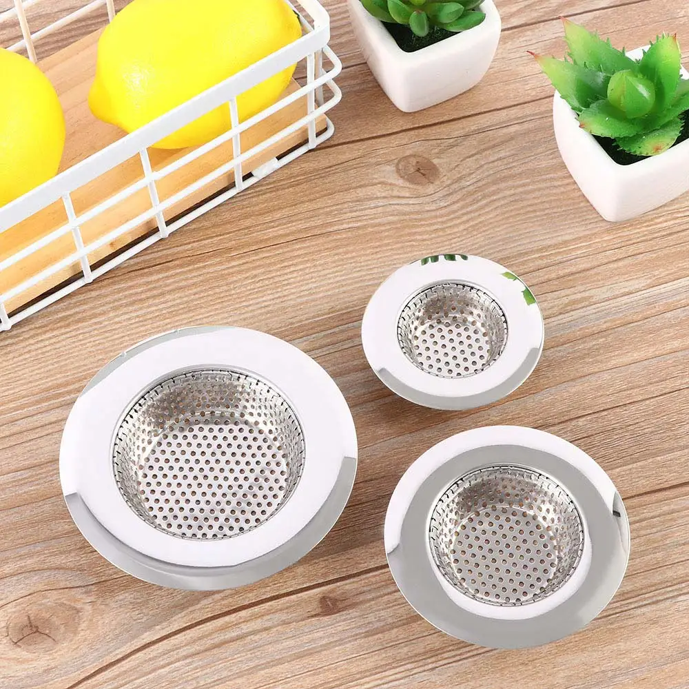 1pc Stainless Steel Sink Filter Bathtub Drain Plug Anti blocking