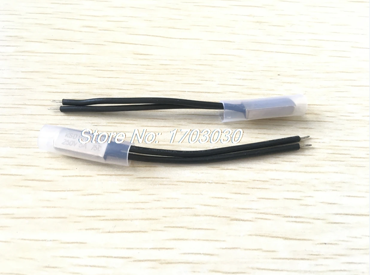 

10 x KSD9700 75C N.C Bimetal Temperature Switch Thermal Protector 250V 5A