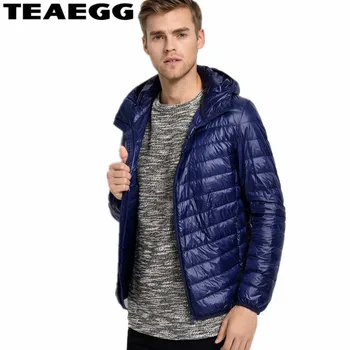

TEAEGG Winter Jackets Mens Navy Ultra Light Down Jacket Men Coat 2020 Chaquetas Hombre Men's Down Jacket Plus Size 4XL 5XL AL105