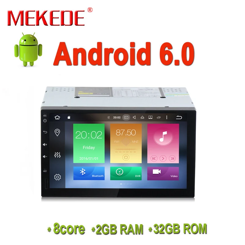 2 Din Android6 0 Octa core font b Car b font Dvd Player Audio Stereo For