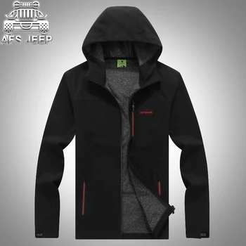 

Quick-Drying Windbreaker Hooded Men's Jacket New 2017 Spring and Autumn Casual Brand-Clothing AFS JEEP From FATNB Male Coat