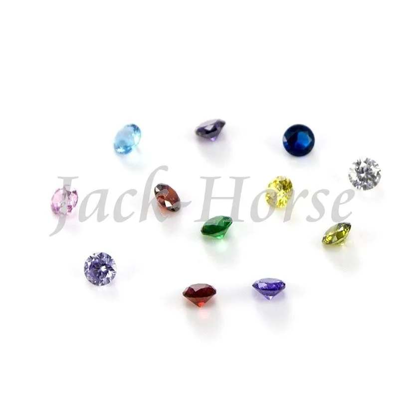 High quality CZ birthstone charms, locket charm, round floating locket birthstone