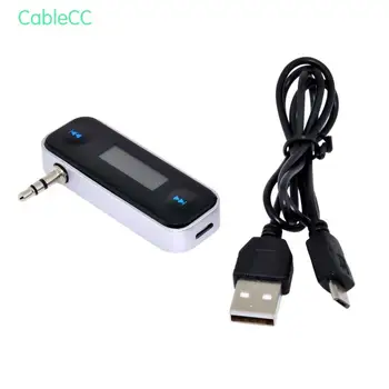 

3.5mm in car AUX FM Transmitter Radio Adapter With Charge for iPhone 6 & Plus & iPad & Samsung Phone & Tablet