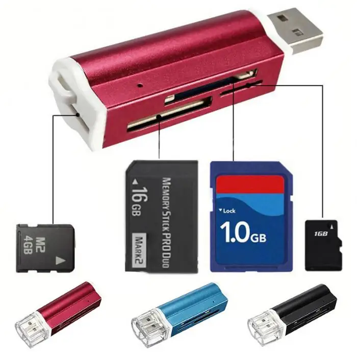 Разноцветные USB2.0 устройство чтения карт памяти Micro SD MMC карта памяти SDHC TF JLRJ88