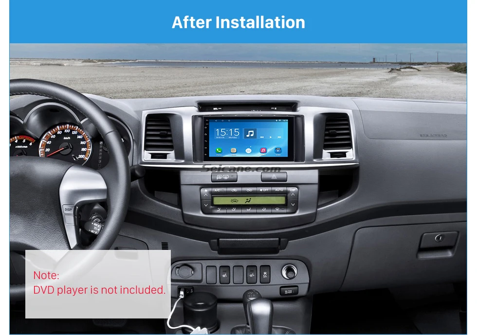 Seicane Двойной Дин автомобиля радио фасции DVD рамка 178*102 мм панель для Toyota Hilux Vigo Fortuner 2012 2013