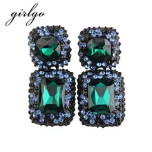 Girlgo Новые горячие Бохо Роскошные Эффектные серьги-гвоздики модные геометрические эффектные женские богемные Макси Ювелирные серьги оптом