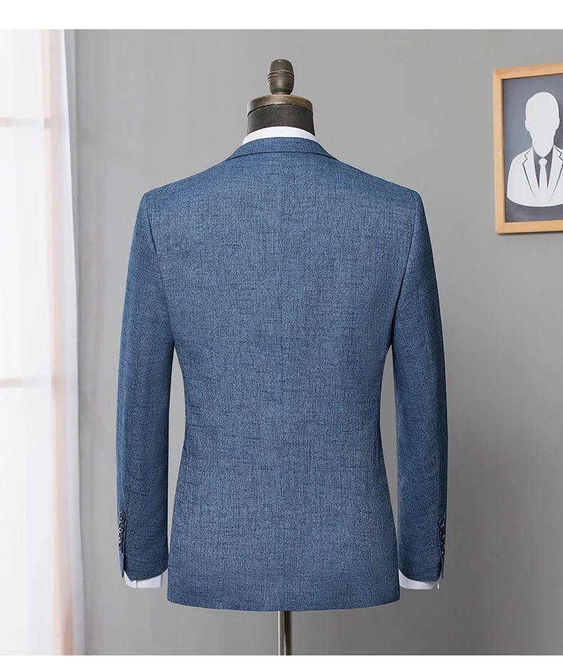 New Arrival Spring Men's Suits Jackets High Quality Grey Blue Casual Blazer Men, Casual Jackets Men Plus-size M-3XL