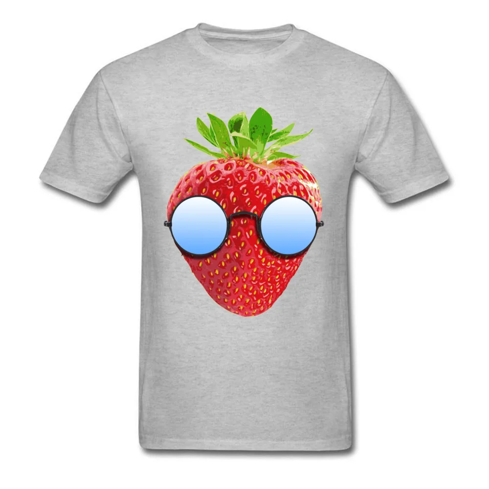 Tops & Tees Cool Strawberry Autumn Rife Cool Short Sleeve 100% Cotton Round Neck Mens T-Shirt Cool Sweatshirts Cool Strawberry grey