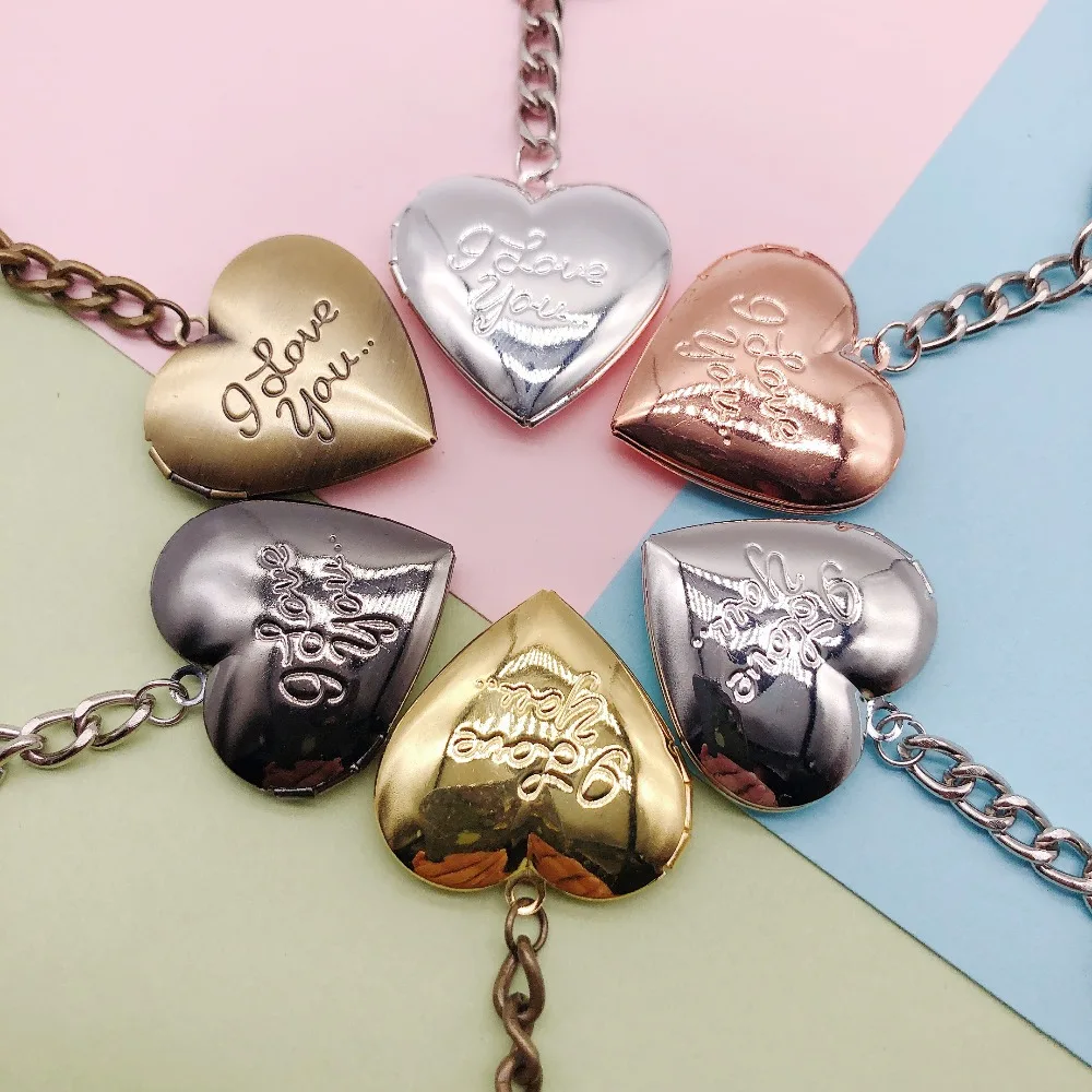 

2019 Fashion Heart Shape Photo Frame Keychain 6 Color Creative Good Friends Photo BFF Couple Keychain Jewelry Gift For Friends