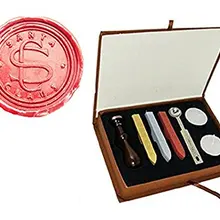 Mdlg Винтаж Санта Клаус Рождественский подарок индивидуальный заказ две буквы монограмма письмо изображение логотипа Ретро приглашение Воск печать штамп ROS