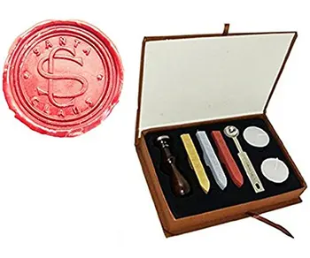 

MDLG Vintage Santa Claus Christmas Gift Custom Made Two Letters Monogram Letter Picture Logo Retro Invitation Wax Seal Stamp Ros