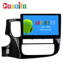 Dasaita 10.2″ Android 7.1 Car GPS Player Navi for Mitsubishi Outlander 2014-2017 with 2G+16G Quad Core No DVD Radio Multimedia