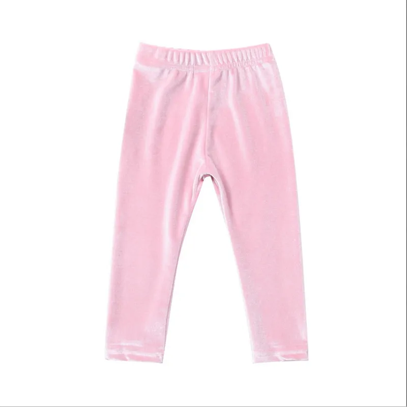 Обтягивающие бархатные штаны из плюша для малышей леггинсы для маленьких девочек модные детские штаны От 6 месяцев до 4 лет - Цвет: Розовый