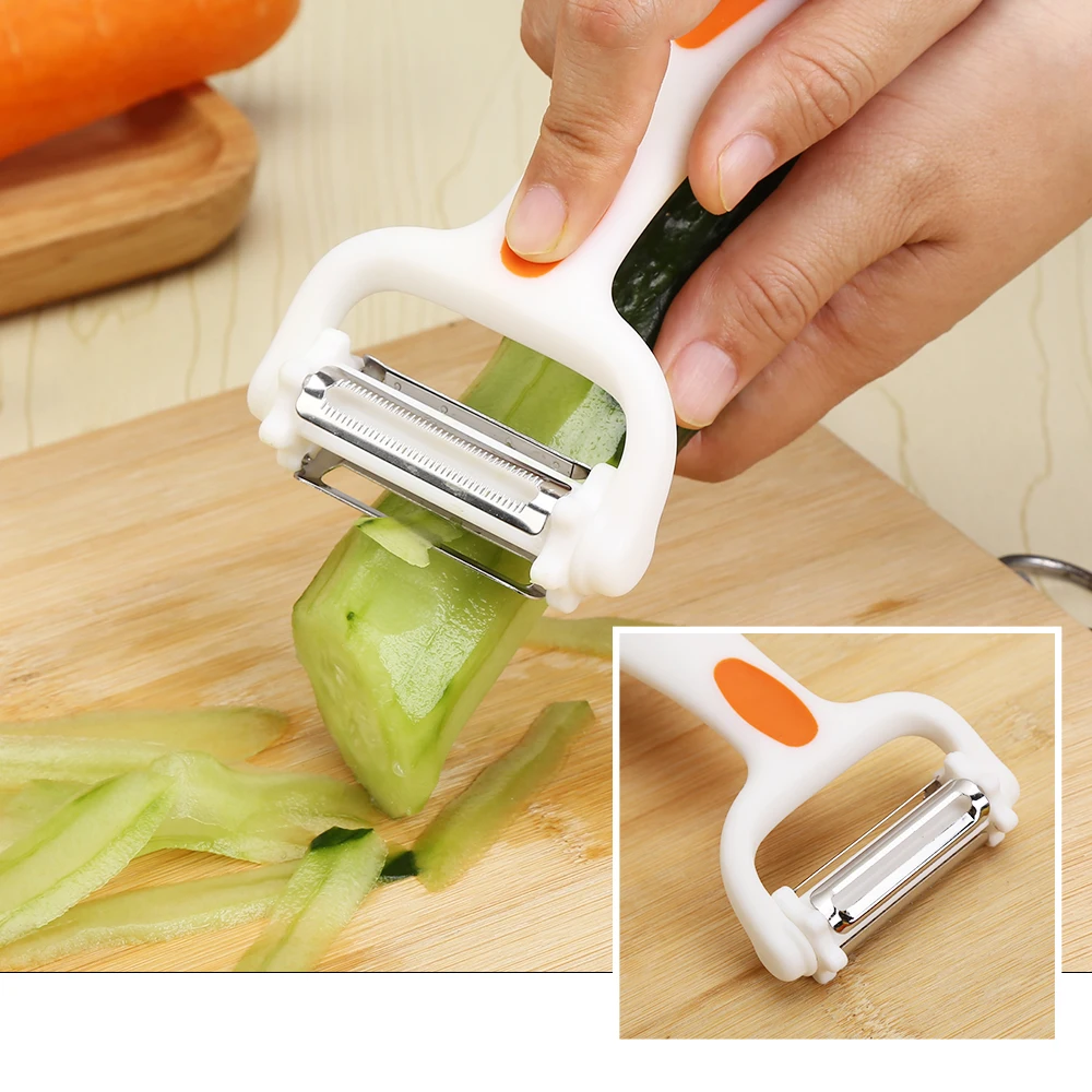Резак для фруктов и овощей из нержавеющей стали 360 градусов ротационный очиститель картофеля овощерезка нож кухонные гаджеты аксессуары