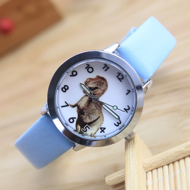 children boys girls quartz cartoon anime dinosaur watches kids fashion leather L children boys girls quartz cartoon anime dinosaur watches kids fashion leather L