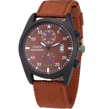 

Xinew Casual Watch Men Fashion Nylon Band Ultre Light Date Calendar Fashion Wristwatches Montre Homme Marque Militaire Original