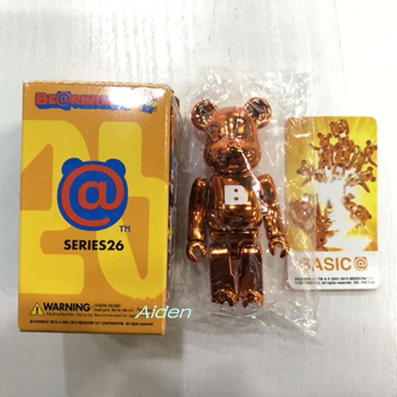 

3" Bearbrick Kaws Gloomy BB Be@rbrick 100% BASIC Original Fake BASIC ARTIST Letter Street Art PVC Action Figure Toy BOX 7CM Z704