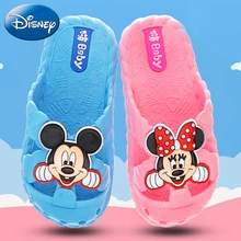 disney мальчик Тапочки для девочек сандалии детские пляжные шлепанцы 3D с Микки Маусом обувь Cave модная летняя противоскользящая обувь