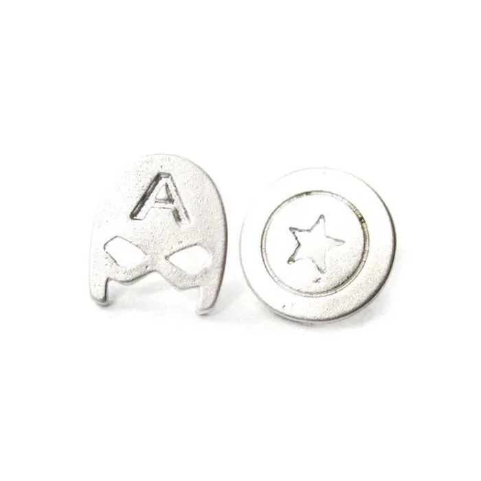 Серьги гвоздики в виде супергероев 10 парт/лот|earring sticker|earring treeearring golden |
