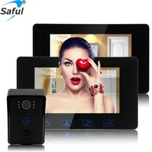 Saful Waterproof Wired video door phone door intercom system hot sale Home Electric lock-control with Night vision