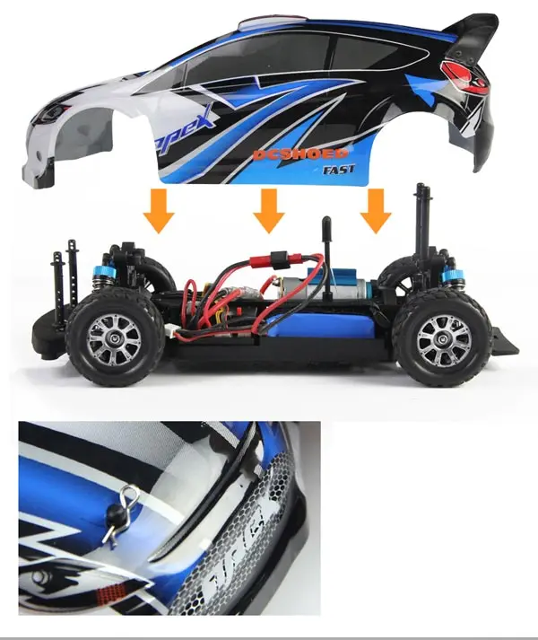 Wltoys A949 Rc автомобилей 1/18 2.4Gh 4WD Rally Car 100 м Управление расстояние 50 км/ч Скорость Высокое качество RC кузова с передатчиком