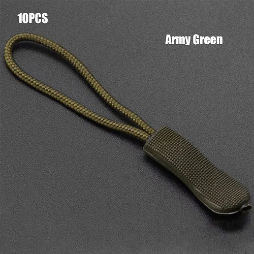 Army Green 10 шт. фиксатор для застежки-молнии, фиксатор для веревочной бирки, сменный зажим, сломанная Пряжка для шитья одежды, дорожные сумки - Цвет: Army Green