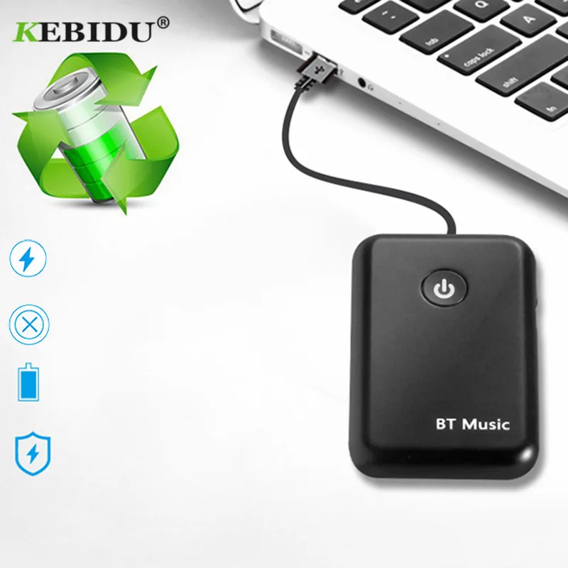 

KEBIDU 2 in 1 USB Bluetooth 4.2 Transmitter/Receiver Wireless 3.5mm Audio Adapter for Tables Home Sound System Car Stereo System
