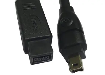 

10pcs/Black IEEE 1394 Firewire 800 to Firewire 400 Cable, 9 Pin/4Pin Male / Male 15 FT