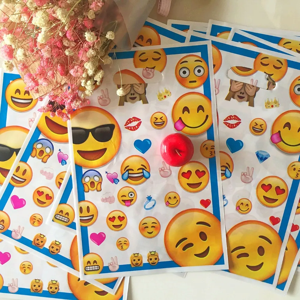 Emoji Face Kids Happy Birthday Party Bags Loot Bag 