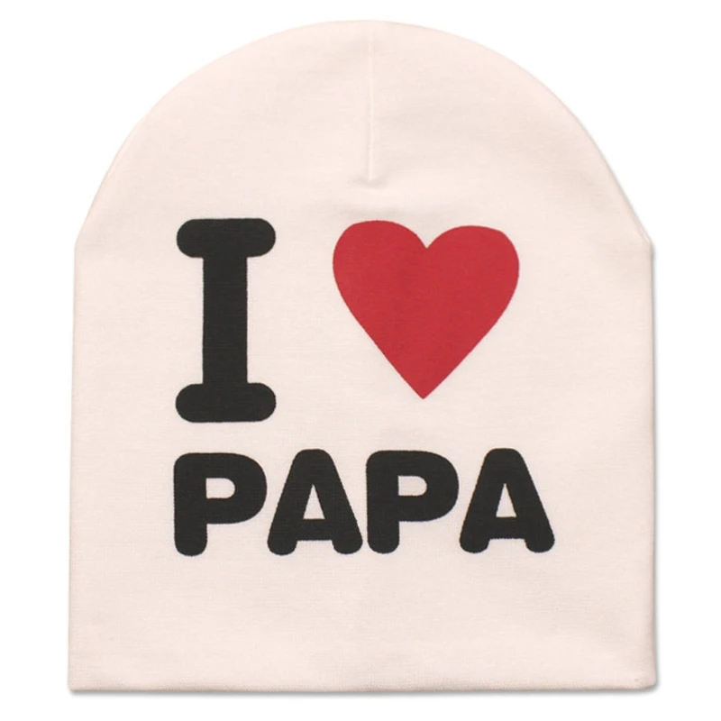Новые модные шапки с надписью «I Love Mama Papa» для новорожденных