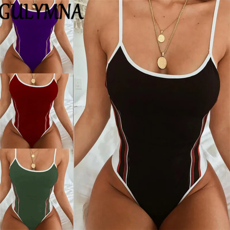 

GULYMNA 2019 Brazilian Swimwear Women One Pieces Swimsuit Bandage Mayo Bathing Suit Backless Monokini Costumi Da Bagno Donna