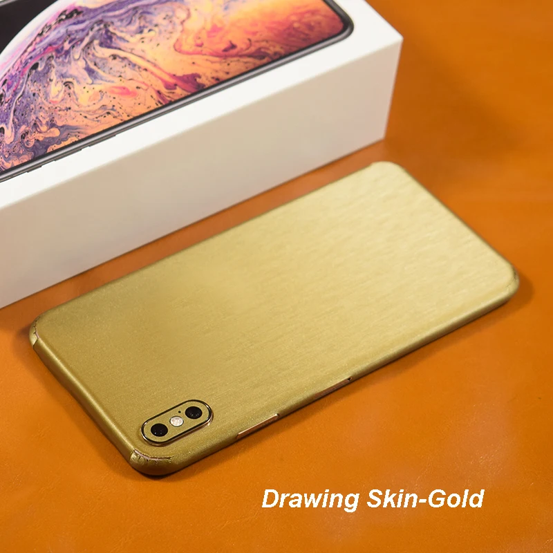 3D Carbon Fiber  Leather Wood Skins Protective Phone Back Cover Sticker For iPhone XS MAX XS X 8 Plus 7 6 6S Plus Back Sticker (23)