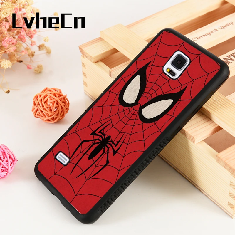 

LvheCn S3 S4 S5 Phone Cover Cases For Samsung Galaxy S6 S7 S8 S9 egde plus Note 4 5 8 9 Silicone Spiderman Spider Man Dc comics