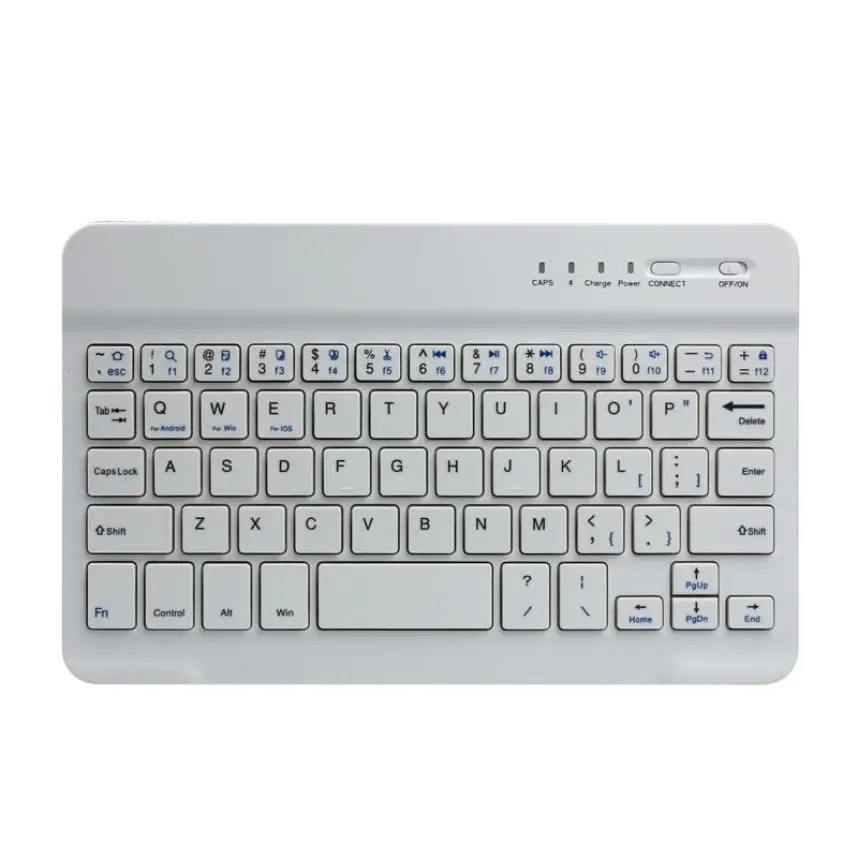  Del Mini Ultra Slim Aluminum Wireless Bluetooth Keyboard For IOS Android Windows PC Feb29 