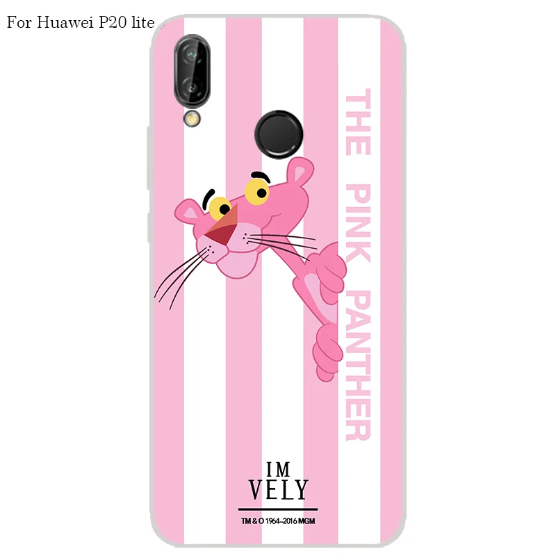 Huawei P20 lite Case Cover TPU Case For Huawei P20 lite Phone Cover Sweet Floral Cute Cat TPU P20 lite Soft Case Fashion 100%   a4