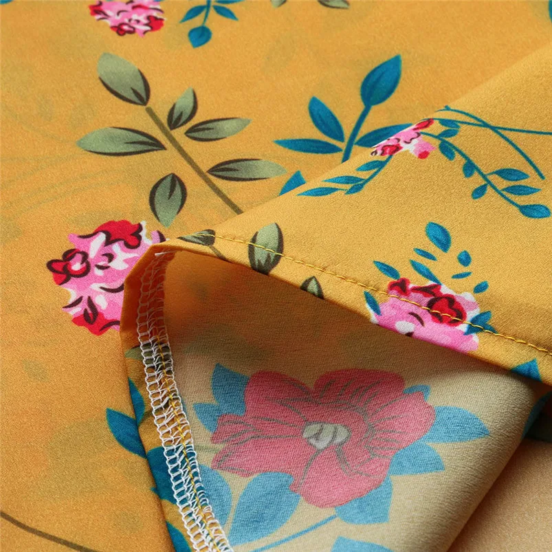 Womens V-Neck Camisole Backless Bow Floral Print Long Playsuit Ladies Jumpsuit macacao feminino combinaison R08 (12)
