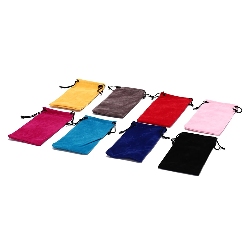 

1pcs HOT!Sunglasses Bags Solid Color Drawstring Pouch Bags Myopia Customized Glass Case Eyewear Accessories Soft Eyeglasses Bag