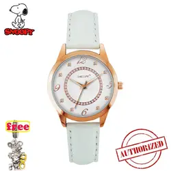 SNOOPY натуральная обувь для девочек новый relojes мультфильм детей часы модные детские милые rhinstone рэп японские кварцевые часы relogio feminino