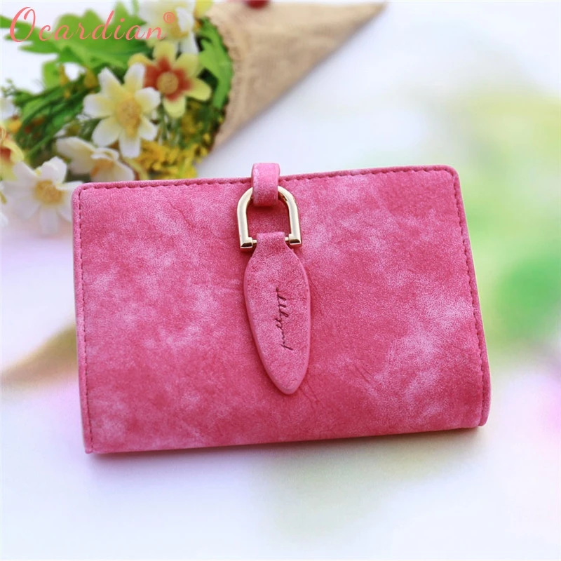 OCARDIAN Fashion Women Mini Credit Card Holder Leather Leaves Hasp Bank Card Bag Dropship