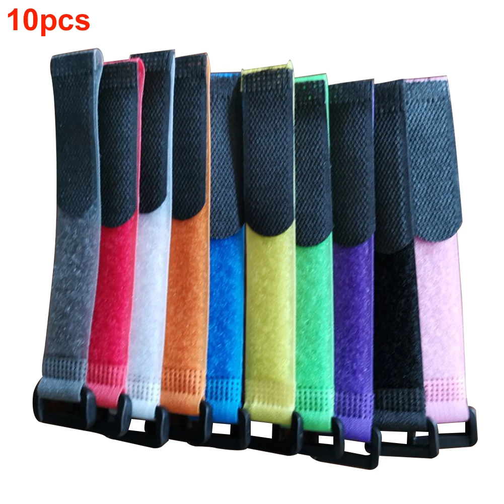 

10pcs Magic Sticker Adjustable Holder Nylon Fishing Rod Band Pole Anti-slip Outdoor Strap Fixing Tie Reusable Belt Wrap Tool