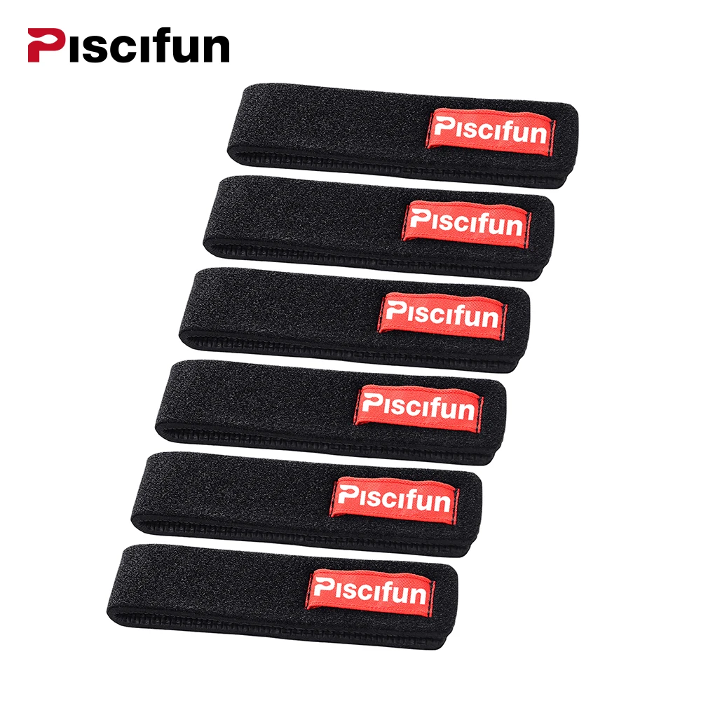 Fishing Rod Tie 6Pcs/Lot Fishing Rod Tackle Rod Strap Belt  Tie Bait Casting Spinning Rods Holder Wrap Bag Fishing Accessories