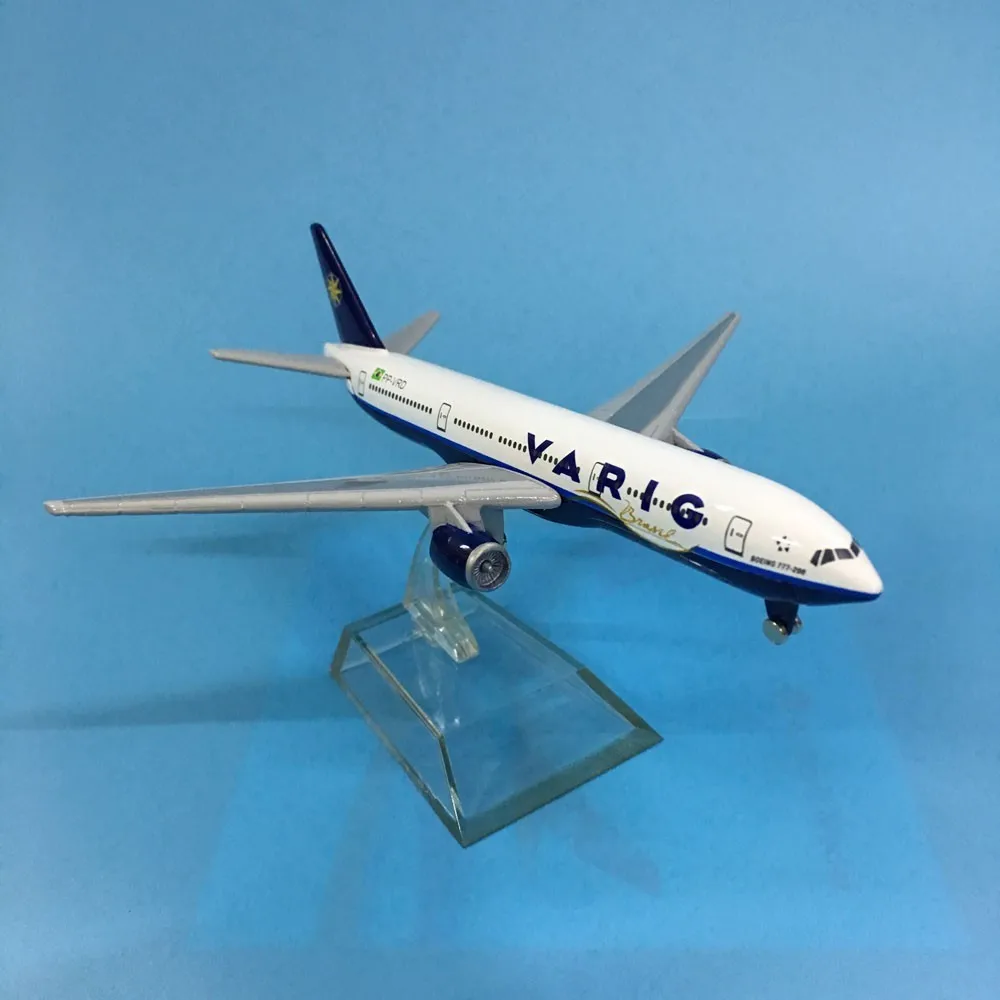 JASON TUTU Aircraft Model Diecast Metal 1:400 16cm Plane Model Airplane Model Brazil VARIG Airlines Boeing B777 Airplanes Model