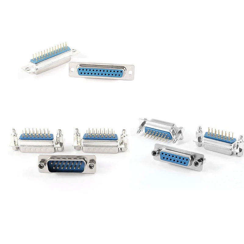 

DB9 9 Pin Straight 180 Degree Female Plug D-sub PCB Mounting Connector 4 Pcs