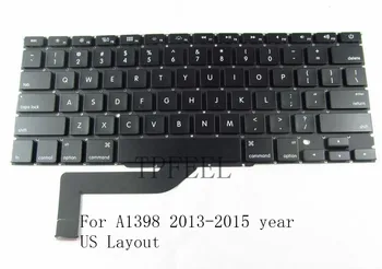 

TPFEEL NEW US Layout Keyboard for Macbook Pro Retina 15" A1398 US Keyboard replacement 2013 2014 2015 Year
