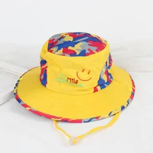 Детская новая дышащая пляжная Панама Двусторонняя одежда для защиты от солнца Кепки складной, уличный, для кемпинга солнце Шапки H3