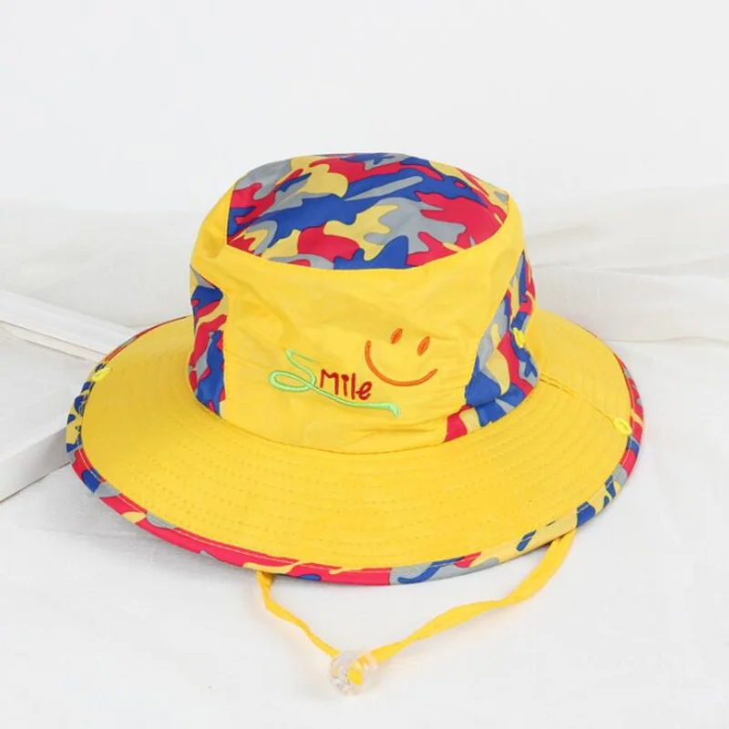 

2019 Children New Breathable Beach Bucket Hat Reversible Sun Protection Cap Foldable Outdoor Camping Sun Hats H3
