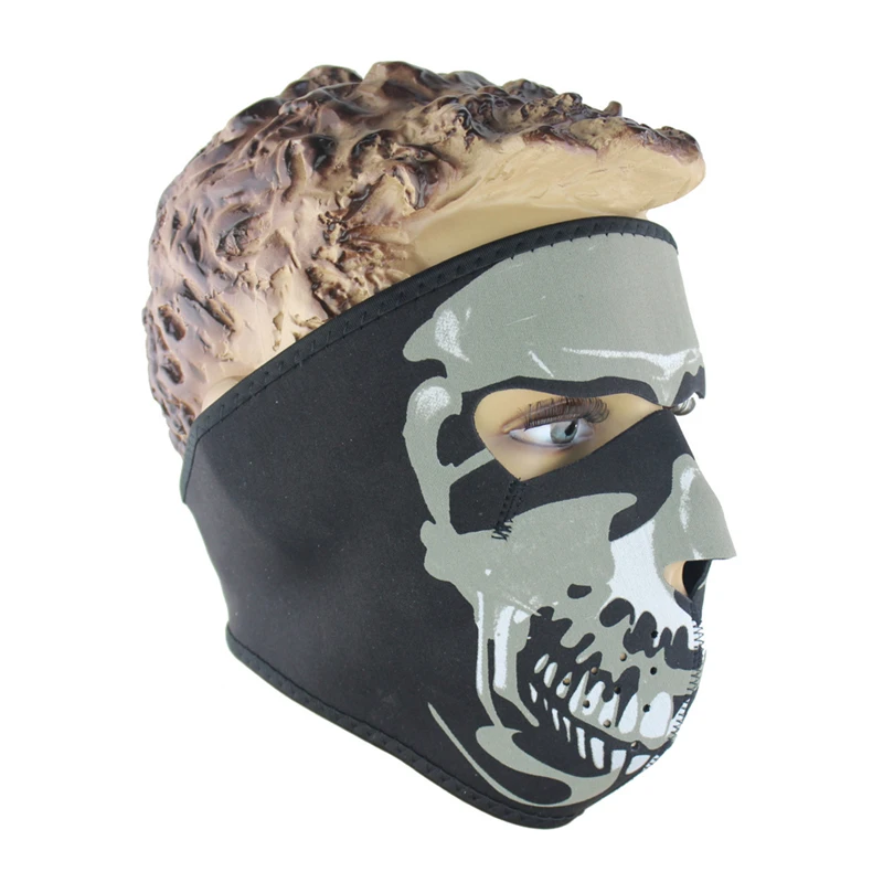 1PCS Skull Face Mouth-Muffle Mask Warm Windproof Motorcycle Bike Cycling Winter Snowboard Ski Face Mask Veil Outdoor Sport Mask - Цвет: 14